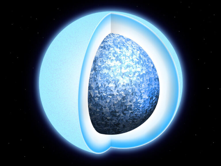 Artist's concept of the interior of a white dwarf